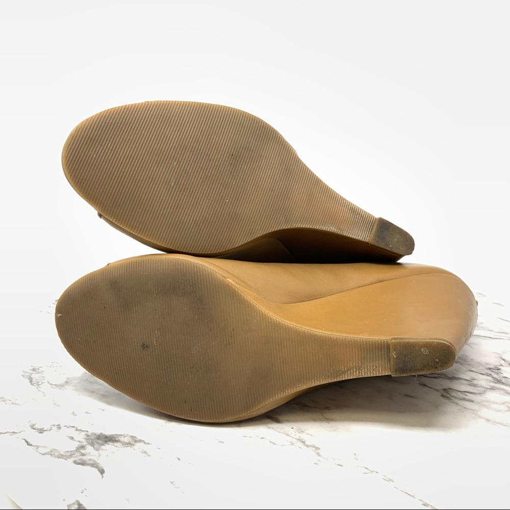 Kelsi Dagger Innis Knot Cage Brown Leather Wedges 8 Edgy Avant Garde Alt Boho - Picture 8 of 14